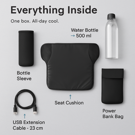 Water Cooling Seat Cushion With Dual Fans For Comfort