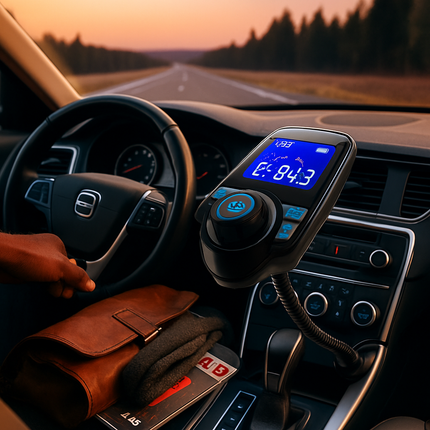 iMounTek Car Wireless FM Transmitter Fast USB Charge Hands-free Call Car MP3 Player AUX Input