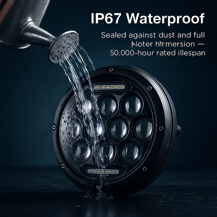 7In Round LED Headlight for Jeep Wrangler TJ JK CJ Plug-Play