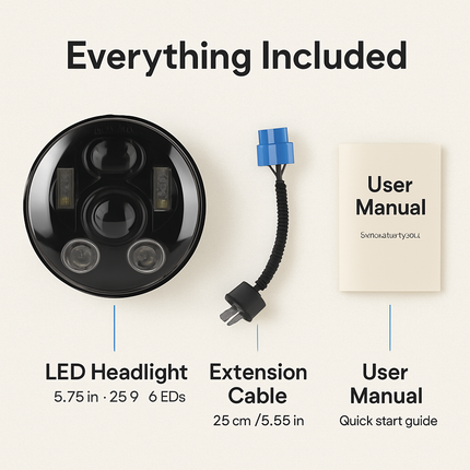 LED Headlight for 5.75in motorcycles with projector