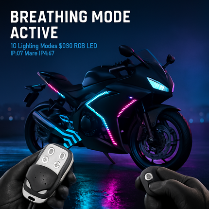 Motorcycle LED Light Strips—Multi-Color RGB Neon Kit