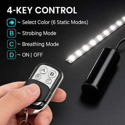 Motorcycle LED Light Strips—Multi-Color RGB Neon Kit