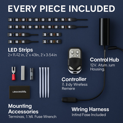 Motorcycle LED Light Strips—Multi-Color RGB Neon Kit
