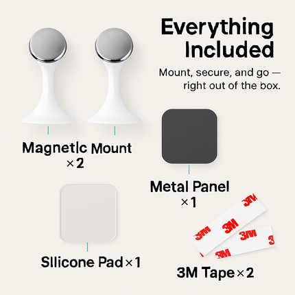 Universal Car Mount Kit Magnetic Metal Holder for Phone PDA GPS and Tablet