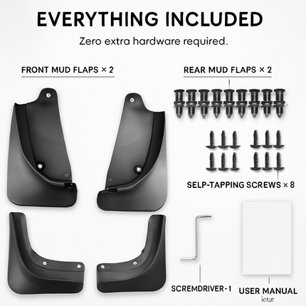 Mud Flaps Splash Guards for Tesla Model Y (No Drill)