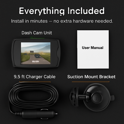 Car DVR Dash Cam with Night Vision for Clear Footage