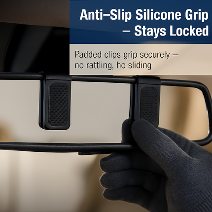 Rear View Mirror Clip-On for Cars - Wide Angle