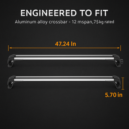 Universal Roof Rack Cross Bars 47.24in for Cars