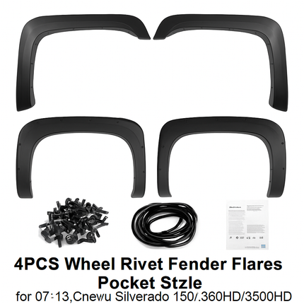 Pocket Style Fender Flares for Silverado 2007-2013