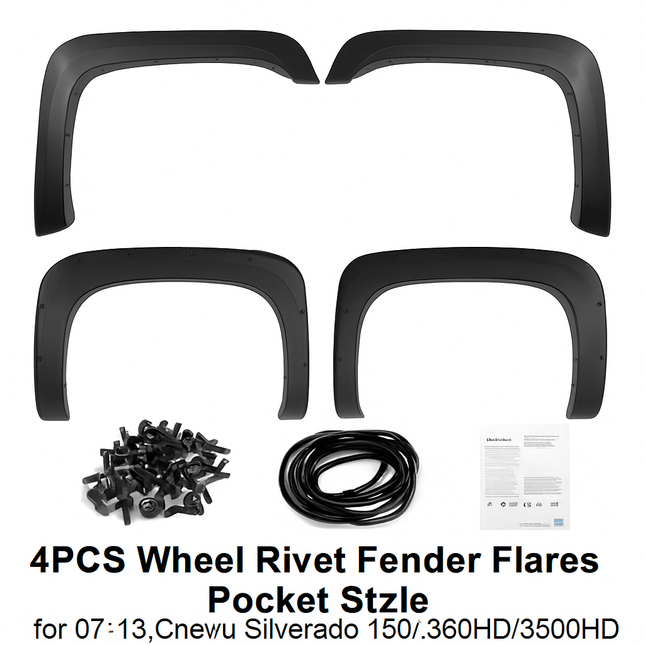 Pocket Style Fender Flares for Silverado 2007-2013