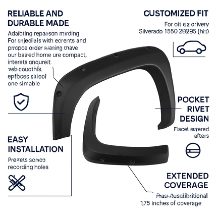 Pocket Style Fender Flares for Silverado 2007-2013