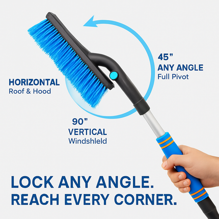 3-in-1 Windshield Ice Scraper with Extendable Tool