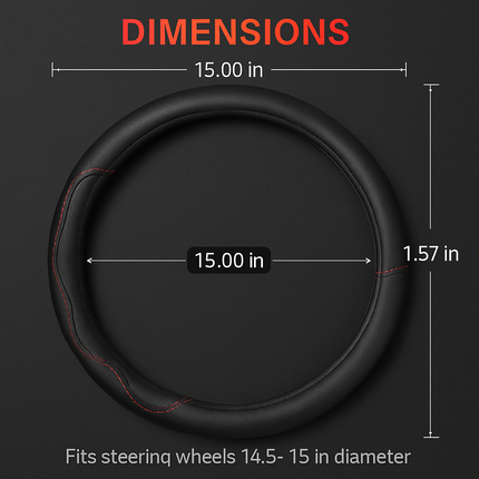 Steering Wheel Cover, Fiber Leather, Anti-Slip