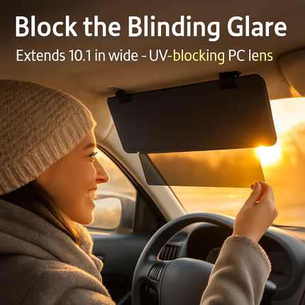 Car Sun Visor Extender: Extended Sun Shield for Clear Vision