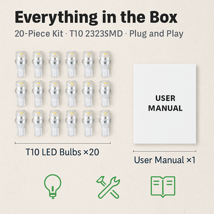 LED Car Light Bulbs Kit for Dome and Map Lights