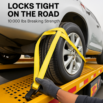 Car Basket Straps for Tow Dollies - Secure Wheel Transport