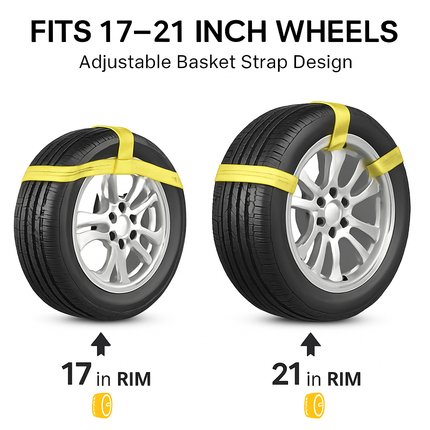 Car Basket Straps for Tow Dollies - Secure Wheel Transport