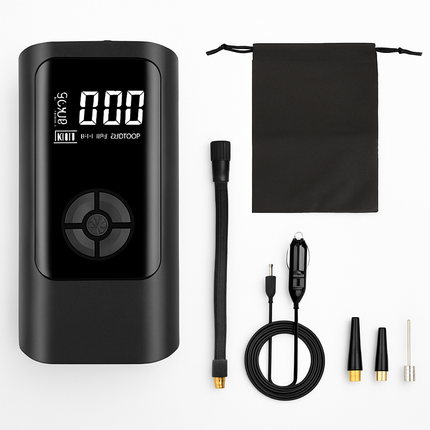 Car Tire Inflator Pump with LED Light, Portable Air Pump
