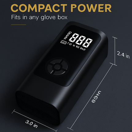 Car Tire Inflator Pump with LED Light, Portable Air Pump
