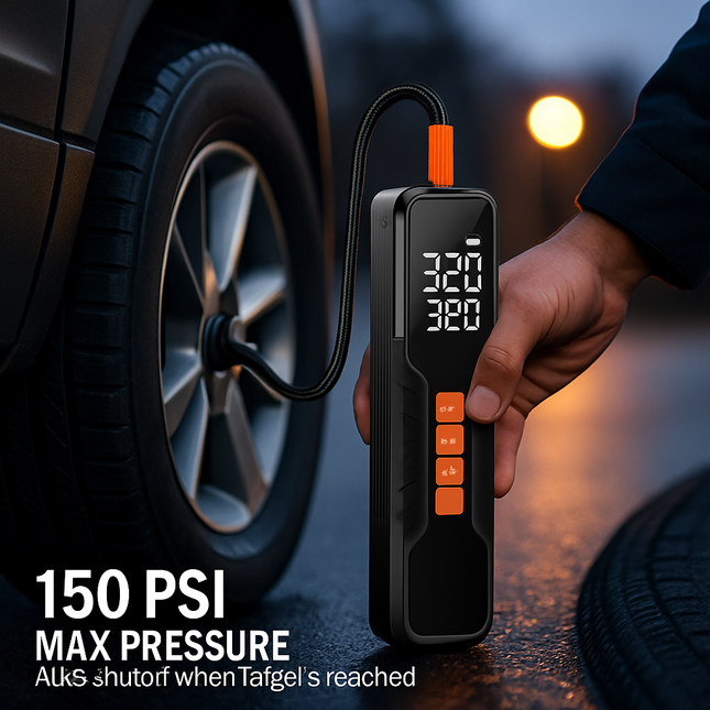 Portable Tire Inflator with Cordless Digital Pump