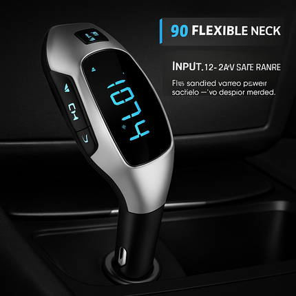 Car FM Wireless Transmitter USB Charge Hands-free Call MP3 Player Supports U Disk TF Card Reading