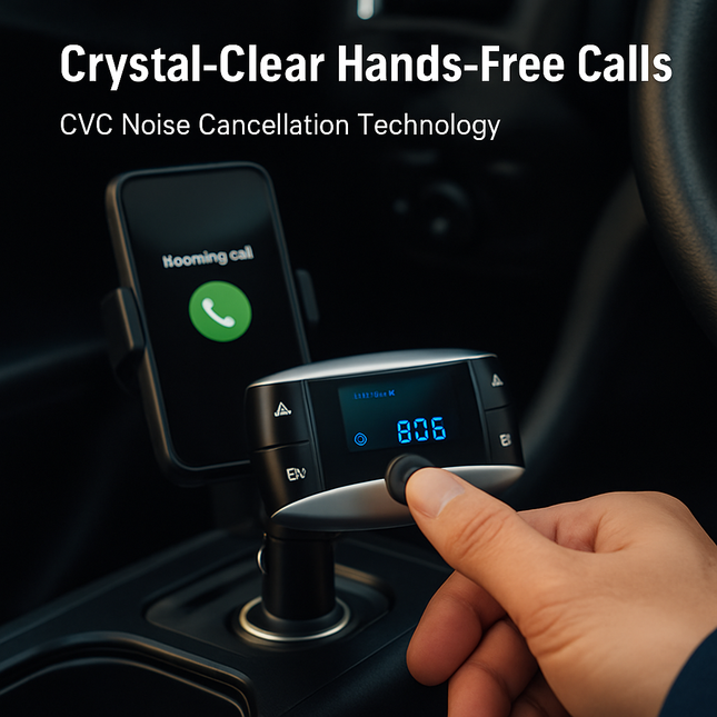 Car Wireless FM Transmitter USB Charger Hands-free Call MP3 Player SD Card Reading Aux-in LED Display Remote Controller