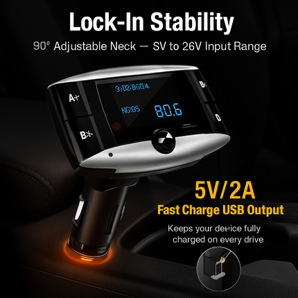 Car Wireless FM Transmitter USB Charger Hands-free Call MP3 Player SD Card Reading Aux-in LED Display Remote Controller