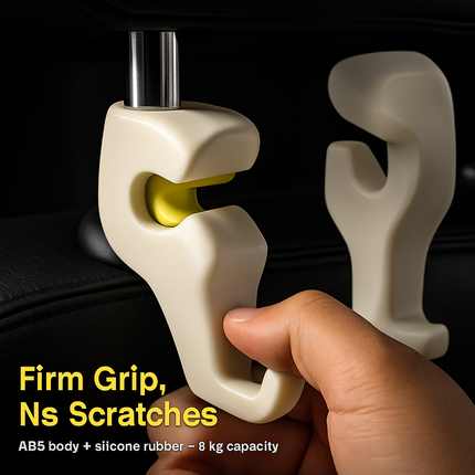 2Pcs Car Seat Headrest Hanger Car Headrest Hanging Hook For Bag Purse Cloth Grocery Organizer