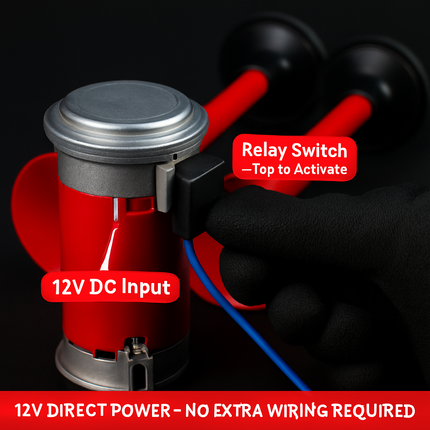 Air Horn Dual Trumpet Vehicle Alarm Kit for Cars