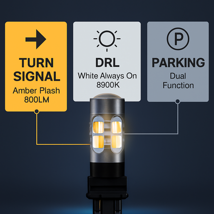 T25 3157 LED Bulbs for 12-24V Turn Signals