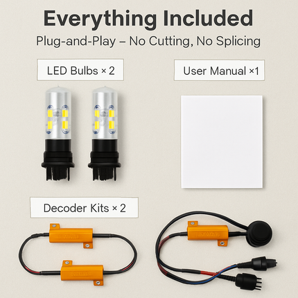 T25 3157 LED Bulbs for 12-24V Turn Signals