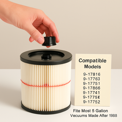 Vacuum Cartridge Filter for Household Vacuums