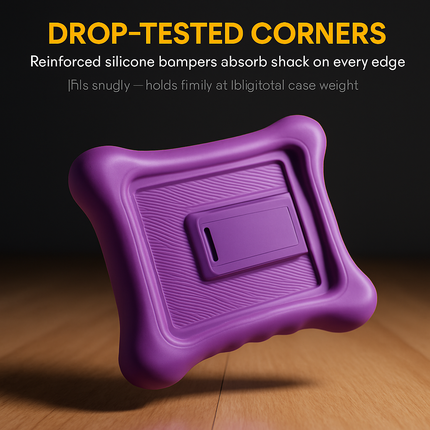 Shock-resistant Silicone Snap-on Case with Stand for 7” Tablets