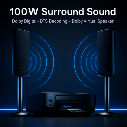 Denon S-302 DVD Home Entertainment System 2 Speaker Home Theater System WiFi 1080P