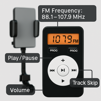 FM Transmitter Hands-free Car Charger for Smartphones