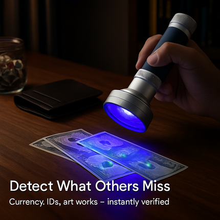 Ultraviolet Detection Aluminum Flashlight for Stains