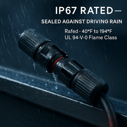 Solar Panel Connectors - IP67 Waterproof Male/Female Pair