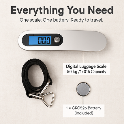 Portable Luggage Scale for Travel — Lightweight & Compact