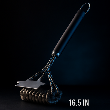 Grill Cleaning Brush with Scraper for Stainless Grates