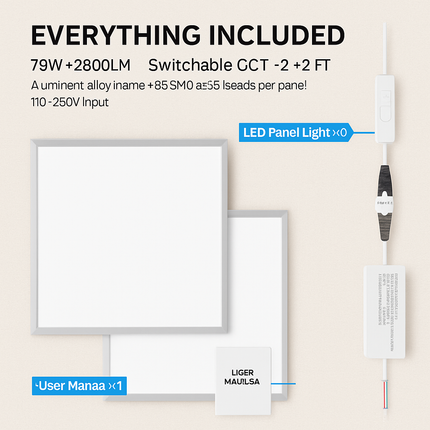 LED Panel Light for Ceiling Grids - Slim & Modern