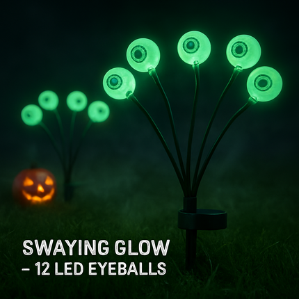 Solar Scary Eyeballs Lights for Halloween Outdoor Decor