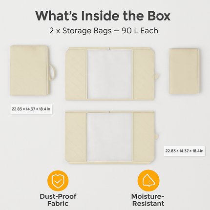 Clothes Storage Bag with Clear Window for Closet
