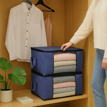 Clothes Storage Bag with Clear Window for Closet