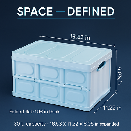 Collapsible Storage Bins with Dustproof Lid