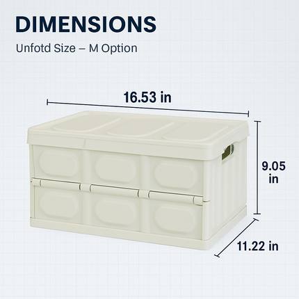Collapsible Storage Bins with Dustproof Lid