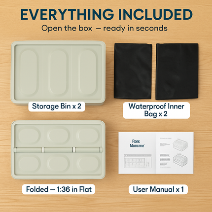 Collapsible Storage Bins with Dustproof Lid