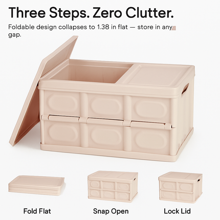 Collapsible Storage Bins with Dustproof Lid