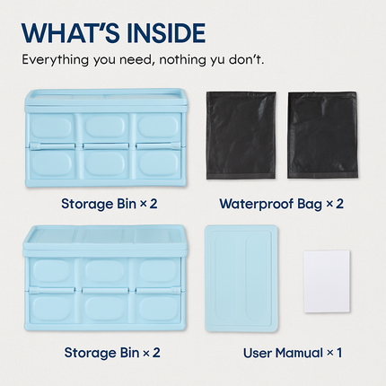 Collapsible Storage Bins with Dustproof Lid