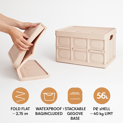 Collapsible Storage Bins with Dustproof Lid
