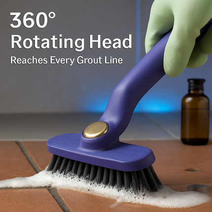 Rotating Crevice Cleaning Brush with Clip and Spade